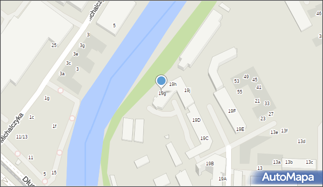 Wrocław, Dmowskiego Romana, 19g, mapa Wrocławia