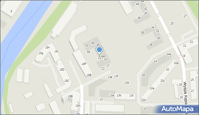 Wrocław, Dmowskiego Romana, 21, mapa Wrocławia