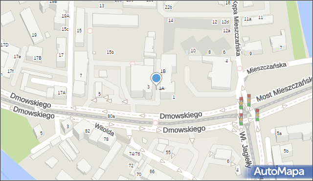 Wrocław, Dmowskiego Romana, 3u, mapa Wrocławia