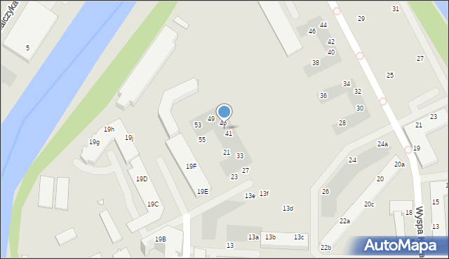 Wrocław, Dmowskiego Romana, 43, mapa Wrocławia