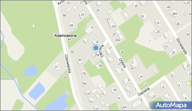 Adamowizna, Dobra, 17A, mapa Adamowizna