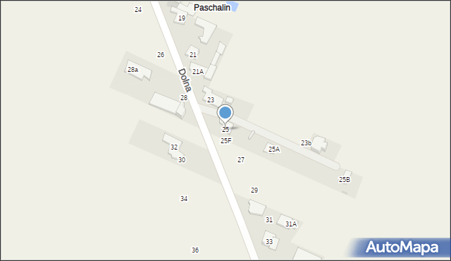 Babice Nowe, Dolna, 25, mapa Babice Nowe