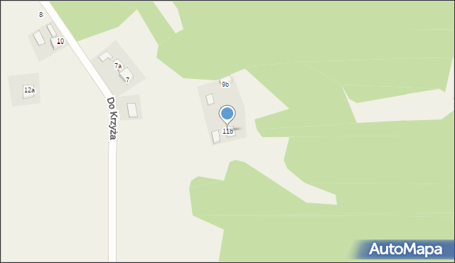 Barcice, Do Krzyża, 11b, mapa Barcice