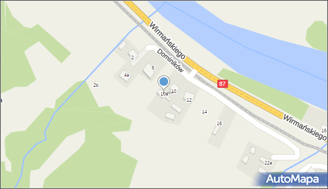 Barcice, Dominików, 10a, mapa Barcice