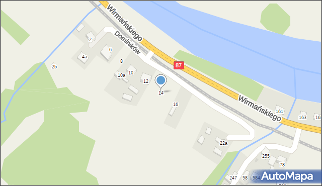 Barcice, Dominików, 14, mapa Barcice