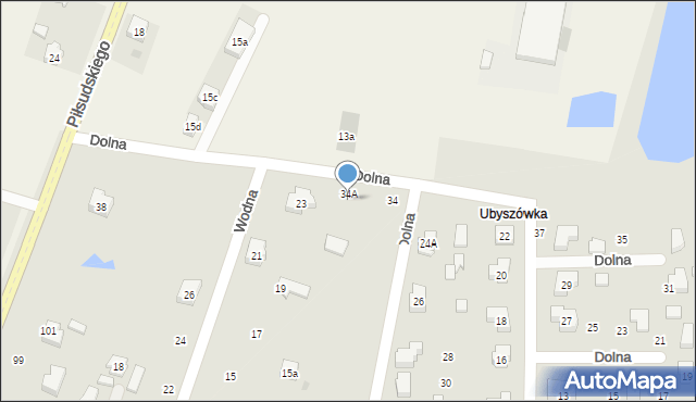 Bełchatów, Dolna, 34b, mapa Bełchatów
