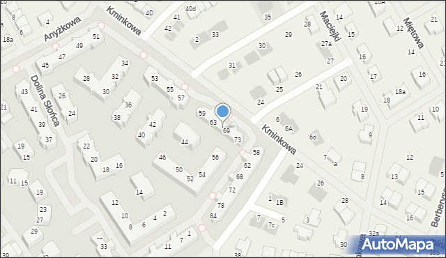 Bezrzecze, Dolina Słońca, 67, mapa Bezrzecze