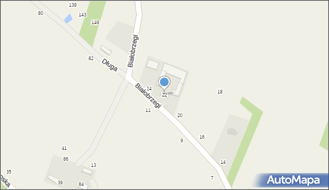 Białobrzegi, Dojazdowa, 22, mapa Białobrzegi