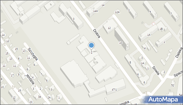 Białystok, Dobra, 1, mapa Białegostoku