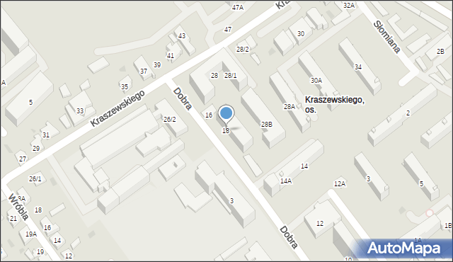 Białystok, Dobra, 18, mapa Białegostoku