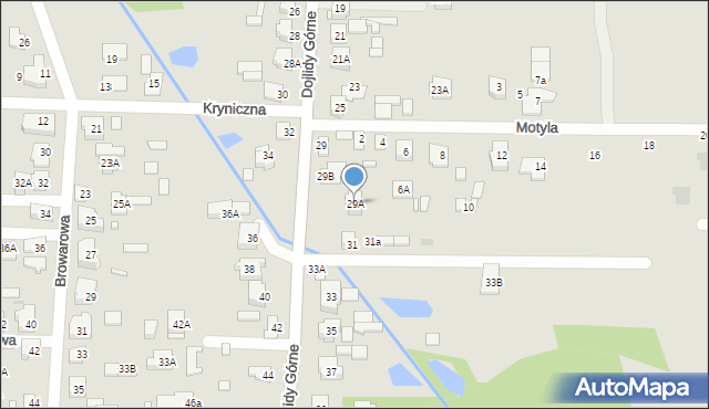 Białystok, Dojlidy Górne, 29A, mapa Białegostoku