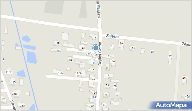 Białystok, Dojlidy Górne, 6, mapa Białegostoku