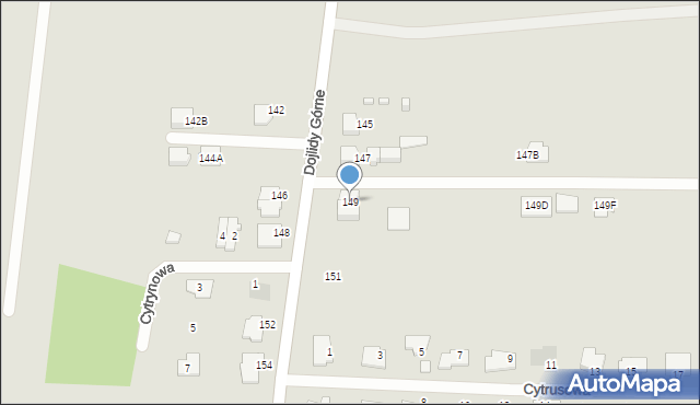 Białystok, Dojlidy Górne, 149, mapa Białegostoku