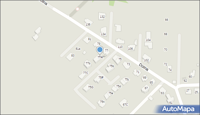 Białystok, Dolna, 77A, mapa Białegostoku