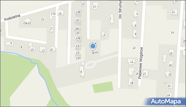 Bielkówko, Do Strumyka, 6, mapa Bielkówko