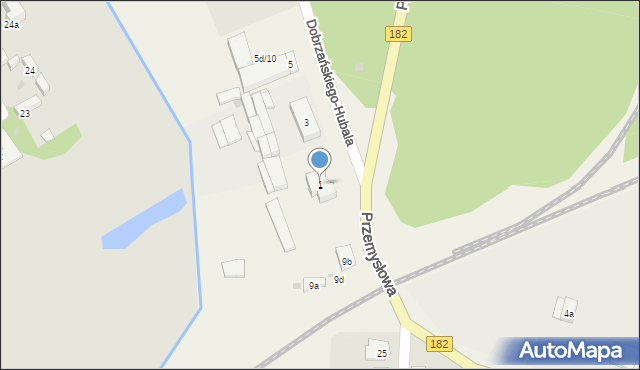 Bielsko, Dobrzańskiego-Hubala Henryka, mjr., 1, mapa Bielsko