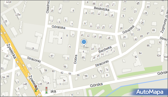 Bielsko-Biała, Dobra, 6, mapa Bielsko-Białej