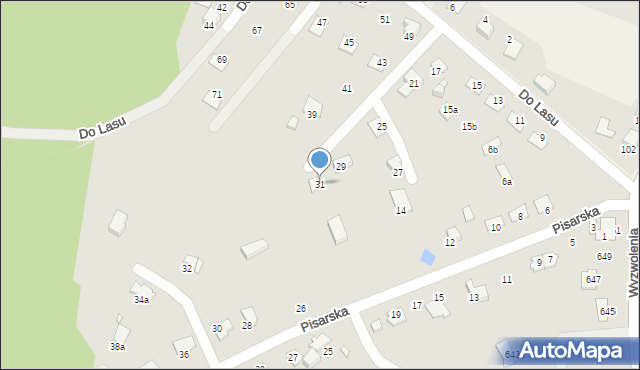 Bielsko-Biała, Do Lasu, 31, mapa Bielsko-Białej