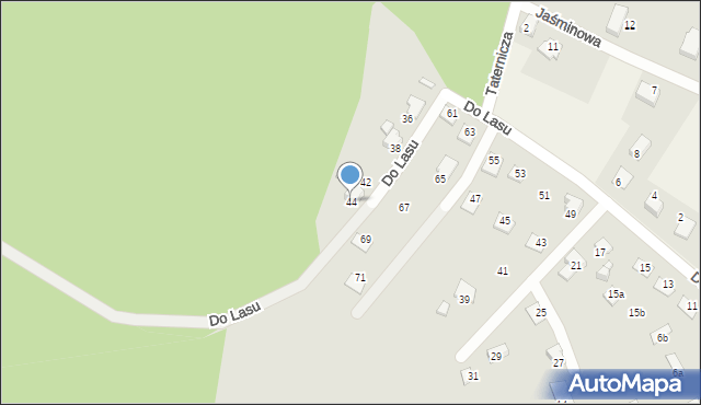 Bielsko-Biała, Do Lasu, 44, mapa Bielsko-Białej