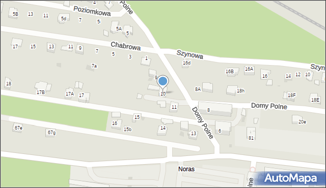 Bieruń, Domy Polne, 10, mapa Bieruń