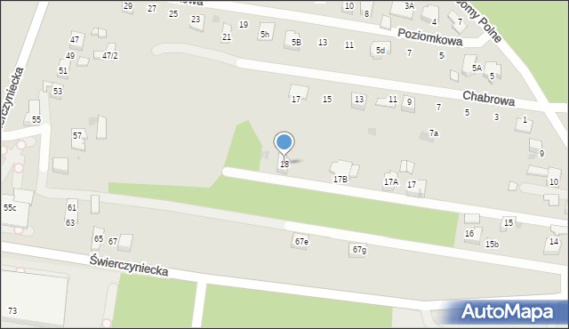 Bieruń, Domy Polne, 18, mapa Bieruń