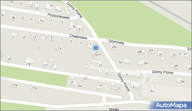 Bieruń, Domy Polne, 9, mapa Bieruń