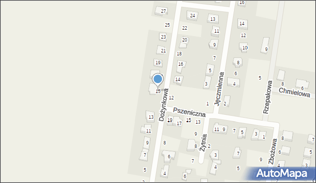 Biskupice, Dożynkowa, 15, mapa Biskupice