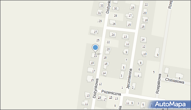 Biskupice, Dożynkowa, 21, mapa Biskupice