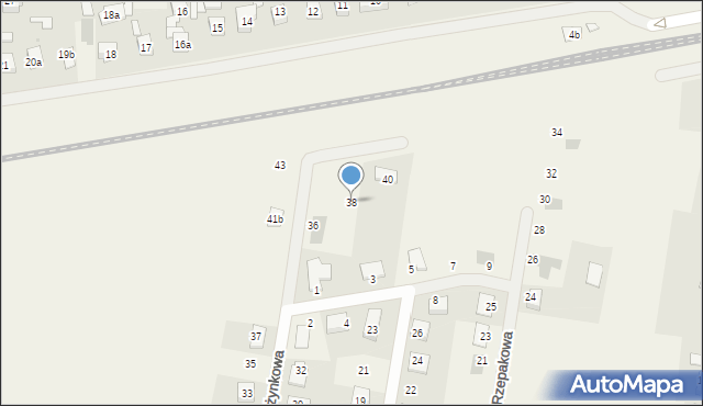 Biskupice, Dożynkowa, 38, mapa Biskupice