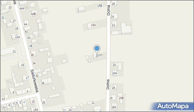 Błędów, Dolna, 13, mapa Błędów