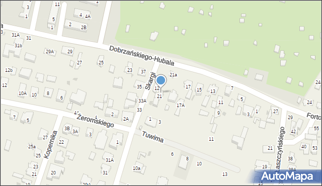 Blizne Jasińskiego, Dobrzańskiego-Hubala Henryka, mjr., 21b, mapa Blizne Jasińskiego