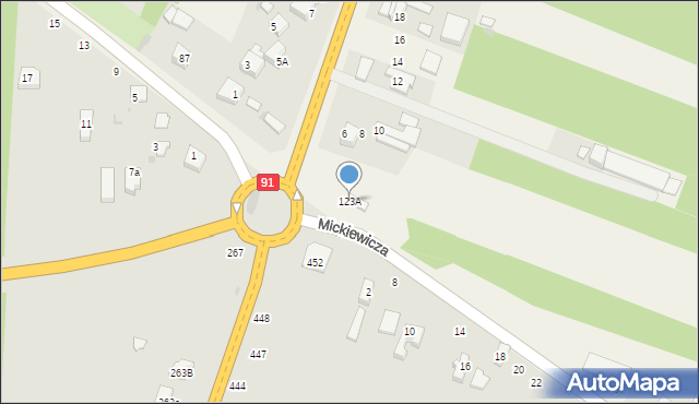 Blok Dobryszyce, Dobryszycka, 123A, mapa Blok Dobryszyce