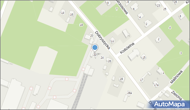 Blok Dobryszyce, Dobryszycka, 22, mapa Blok Dobryszyce