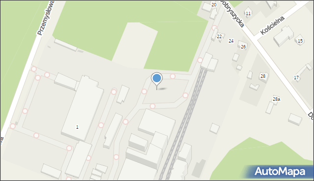 Blok Dobryszyce, Dobryszycka, 22a, mapa Blok Dobryszyce