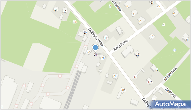 Blok Dobryszyce, Dobryszycka, 24, mapa Blok Dobryszyce