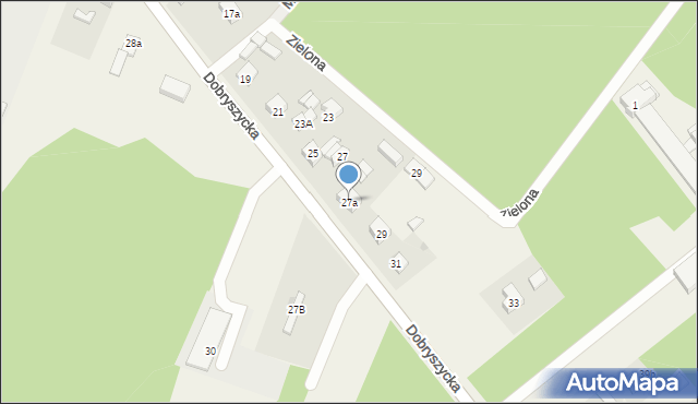 Blok Dobryszyce, Dobryszycka, 27a, mapa Blok Dobryszyce