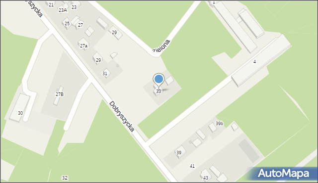 Blok Dobryszyce, Dobryszycka, 33, mapa Blok Dobryszyce