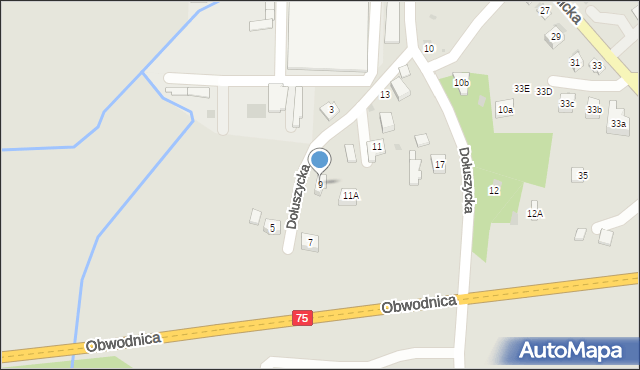 Bochnia, Dołuszycka, 9, mapa Bochni