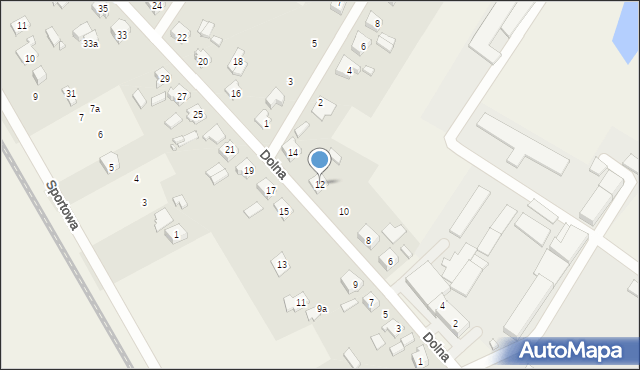 Boronów, Dolna, 12, mapa Boronów