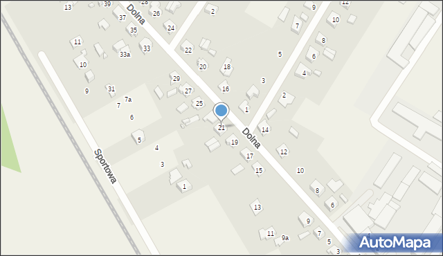 Boronów, Dolna, 21, mapa Boronów