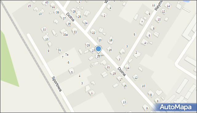 Boronów, Dolna, 25, mapa Boronów