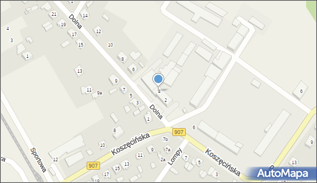 Boronów, Dolna, 4, mapa Boronów