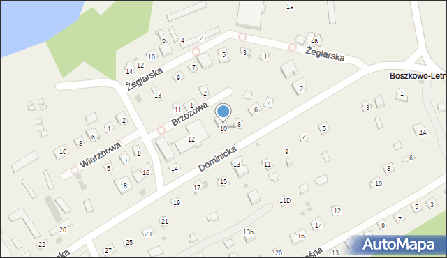 Boszkowo-Letnisko, Dominicka, 10, mapa Boszkowo-Letnisko