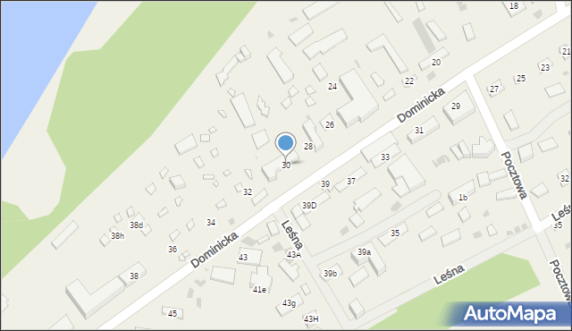 Boszkowo-Letnisko, Dominicka, 30, mapa Boszkowo-Letnisko