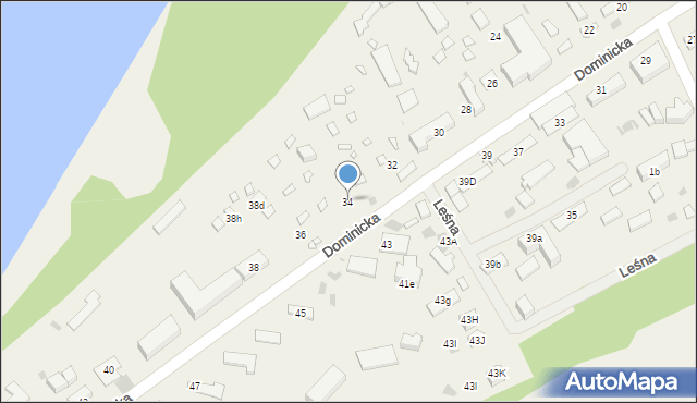 Boszkowo-Letnisko, Dominicka, 34, mapa Boszkowo-Letnisko