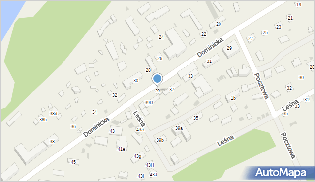 Boszkowo-Letnisko, Dominicka, 39, mapa Boszkowo-Letnisko