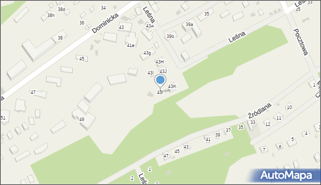 Boszkowo-Letnisko, Dominicka, 43l, mapa Boszkowo-Letnisko
