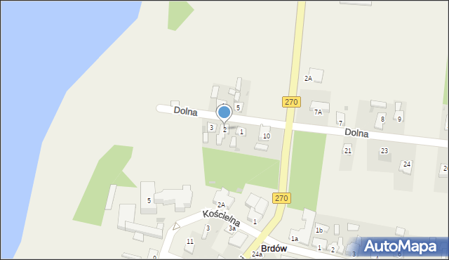 Brdów, Dolna, 2, mapa Brdów