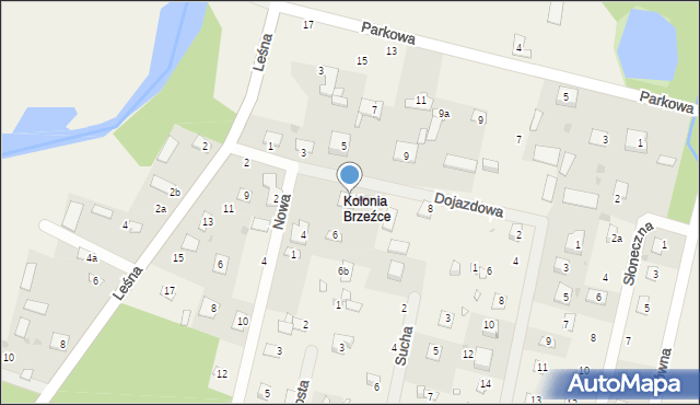 Brzeźce, Dojazdowa, 6a, mapa Brzeźce