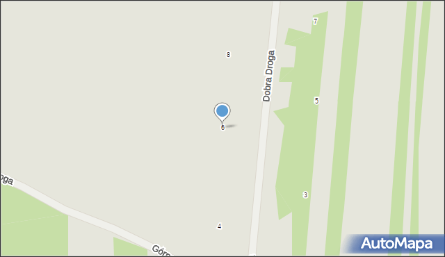 Brzeziny, Dobra Droga, 6, mapa Brzeziny